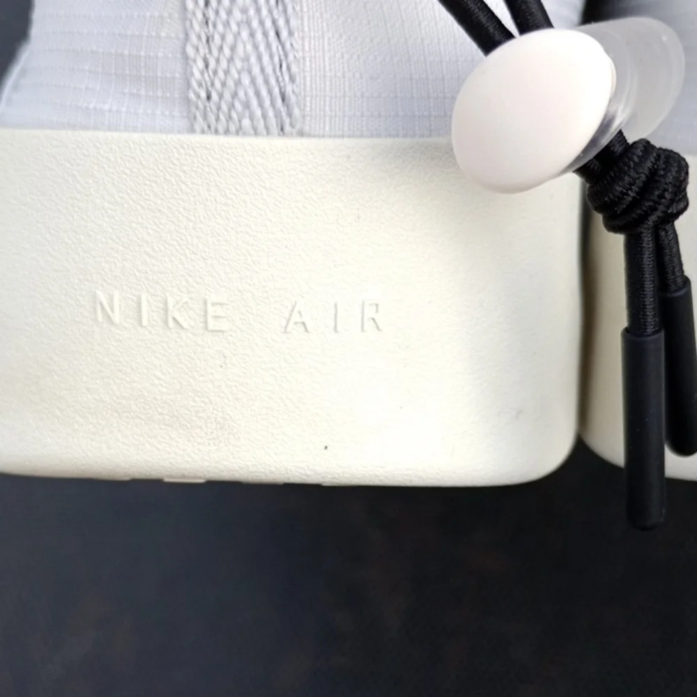 Nike White Athletic Slip-Ons with Strap‎